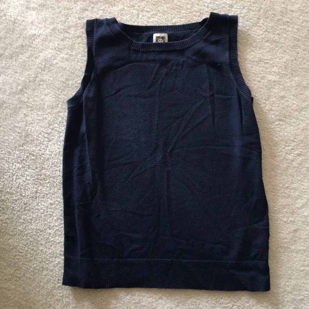 Anne Klein navy sweater vest